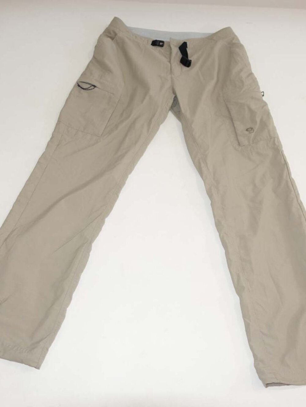 Mountain Hardwear Women's Nylon Hiking Cargo Pants Size 8 Beige 30.5" Inseam